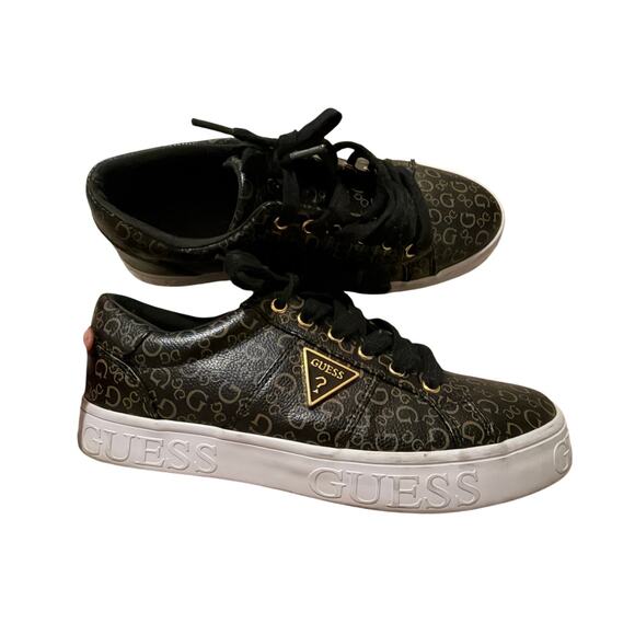 Guess shoes slip on womens shoes sz 7 gold brown sneakers dressy trendy - Picture 2 of 9